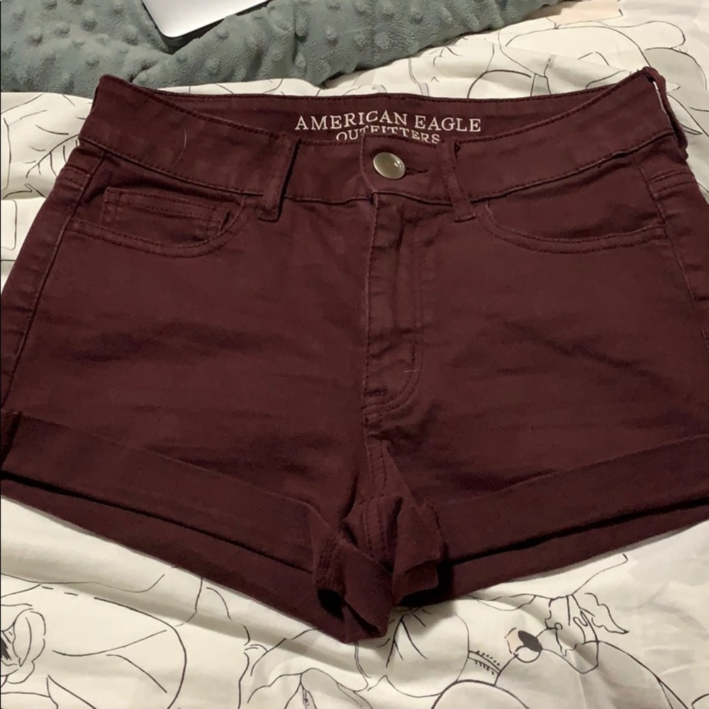 Burgundy shorts